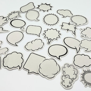 Stickers tekstballon, kleuren Filofax-stickers, dagboekstickers, kaartversiering, leuke knutselstickers, benodigdheden voor scrapbooking
