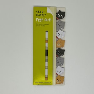 Regalo per amanti dei gatti, Post-it a forma di gatto, Promemoria kawaii a forma di animale, Adesivi per blocco note, Memo adesivo a forma di gatto carino, Adesivi per segnapagina per planner