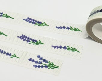 Watercolour Lavender Washi Tape, Romantic Purple Floral Washi, Shabby Chic Washi, Purple Flower Planner Washi, Lavender Lover Gift/Tape