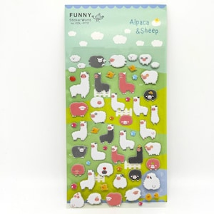 Alpaca Sheep Stickers, Llama Lovers Stickers, Animal Deco Stickers, Scrapbook Stickers, Sheep Lover Gift, Kawaii Animal Reminder Stickers