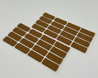 Eco-friendly Natural Cork Sticker, Kitchen & Home Organization, Rectangle Self Adhesive Cork Pads Stickers, Custom Cork Gift Tags