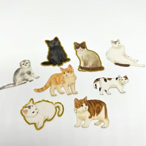 Kattenstickers, kattenplannerstickers, dagboekstickers, kaartversiering, dagboekstickers, kaarten maken, scrapbookingvoorraad, stickers kattenliefhebber