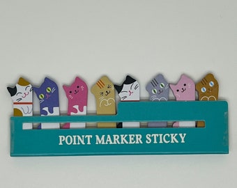 Katzenliebhaber Geschenk, Katze Sticky Notes, Kawaii Tier Erinnerungsnotizen, Memo Pad Aufkleber, süße Katze Sticky Memo, Planer Page Marker Aufkleber