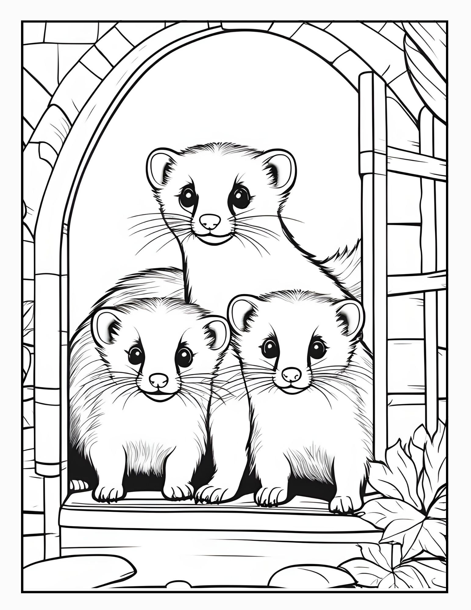 Cute Animal Coloring Printable Pages, Coloring Pages for Kids, Animal ...