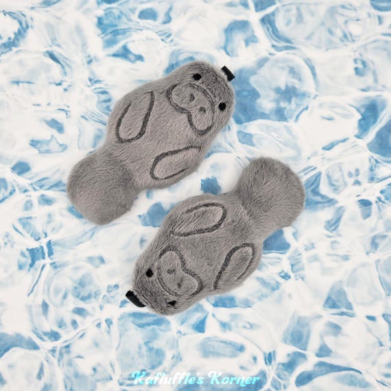 Florida Manatee Plush Keychain