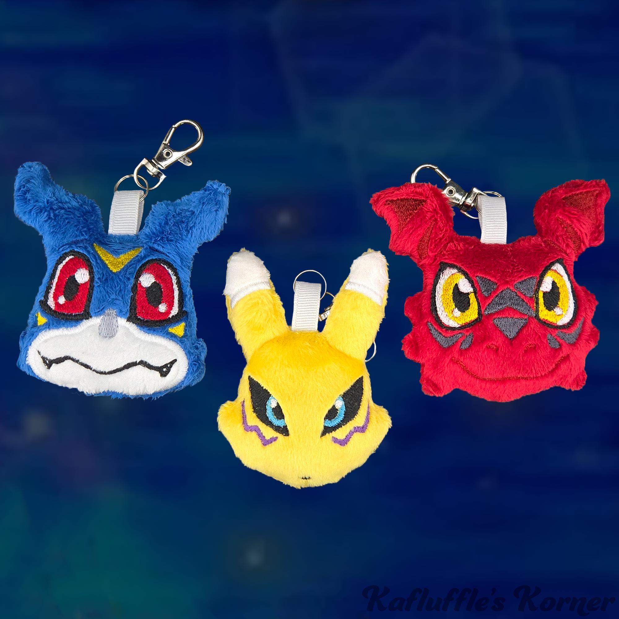 Digimon Plush Clips | Veemon Renamon Guilmon - Etsy