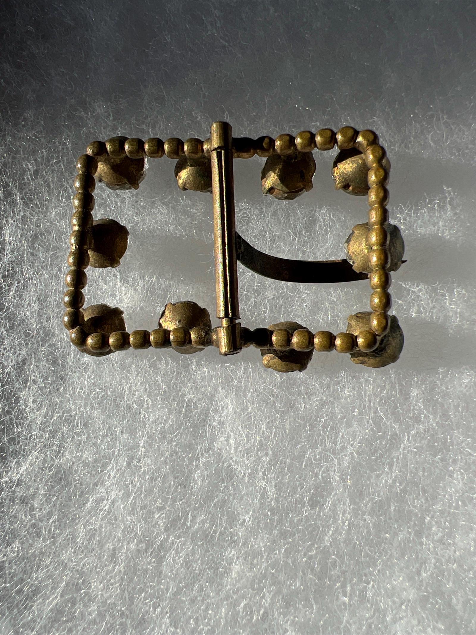 Antique Victorian Sparkly Crystal Rhinestone Paste Sash Belt  display picture 3