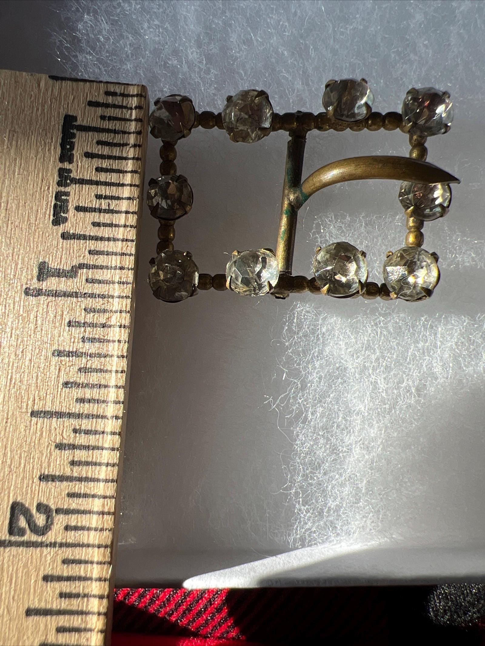 Antique Victorian Sparkly Crystal Rhinestone Paste Sash Belt  display picture 2