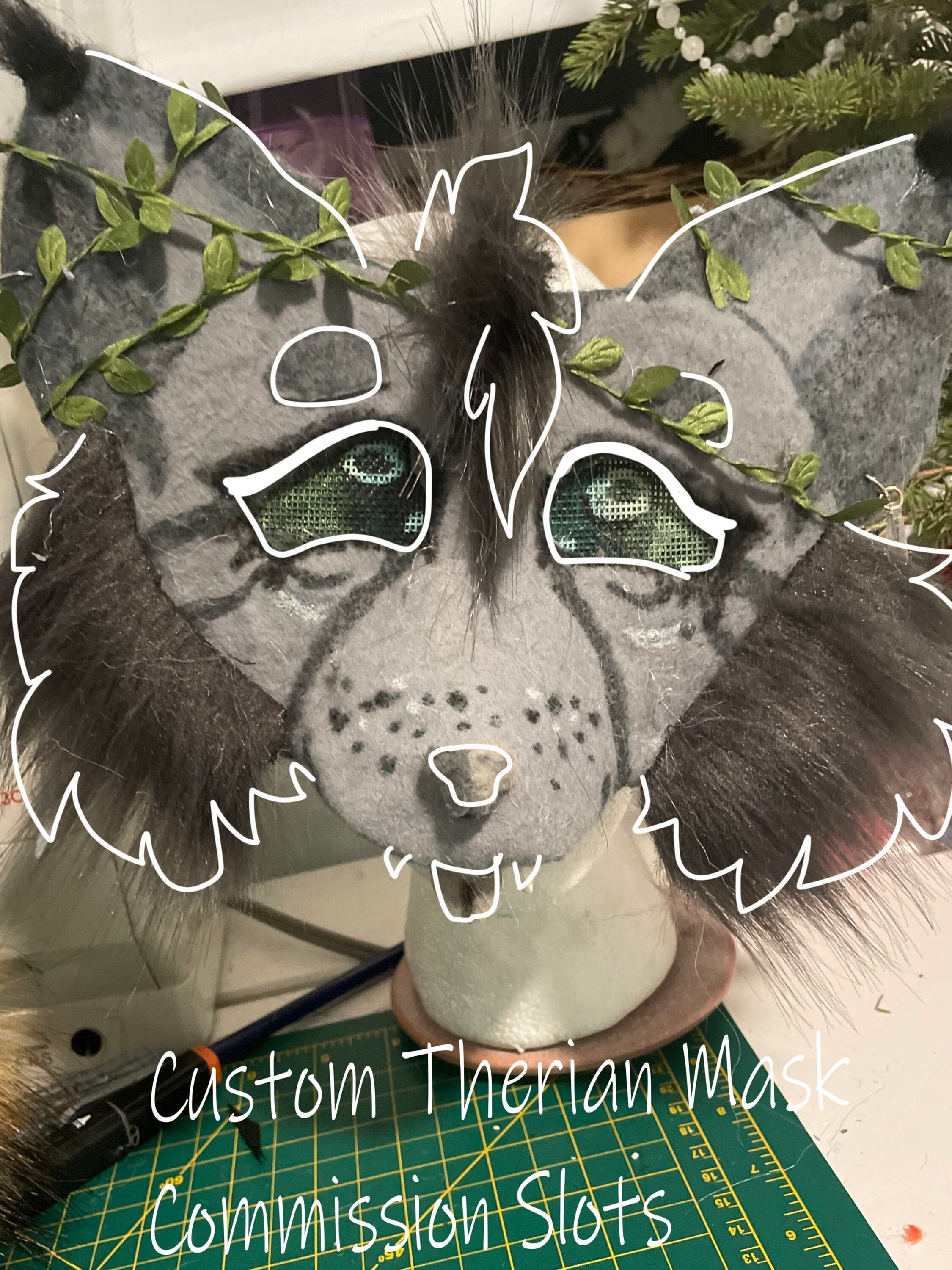 Custom Therian Mask canine Variation Wolf Mask, Therian Mask
