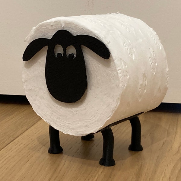 Porte-rouleau papier toilette Shaun le mouton, décoration et cadeau pour la salle de bain.
