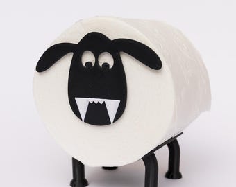 Toiletrolhouder Vampier Schaap Badkamerdecoratie en cadeau.