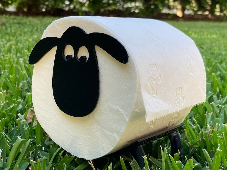 Black Sheep Tolet Roll Paper Holder Free-Standng Bathroom Tssue