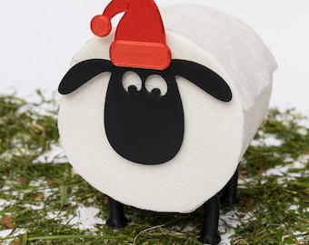 Toiletrolhouder Kerstschaap Badkamerdecoratie en cadeau.