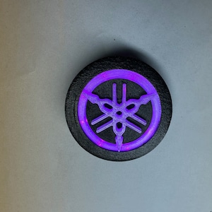 Yamaha Quite Tech Golf Cart Purple LED Emblem, Logo , Nameplate, Sticker