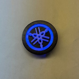 Yamaha Quite Tech Golf Cart Blue led Emblem, Logo , Nameplate, Sticker
