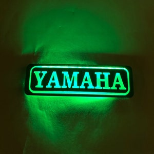 Yamaha Golf Cart Green LED Emblems, Nameplates, Logos