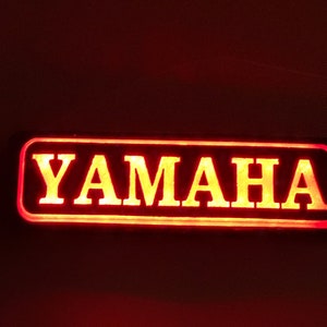 Yamaha Golf Cart Red LED Emblem, Nameplate, Logo, Sticker