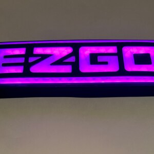 EZGO LED TXT (1996-2013) Purple Emblem/Nameplate, Logo, Sticker