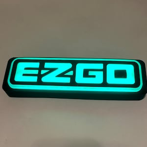 EZGO LED TXT (1996-2013) Green emblem/Nameplate, Sticker, Logo