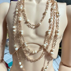 SD17+ BJD White Pearl Necklace