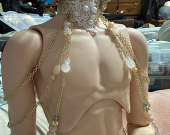 SD17 BJD Lace Choker with Gemstones (1)