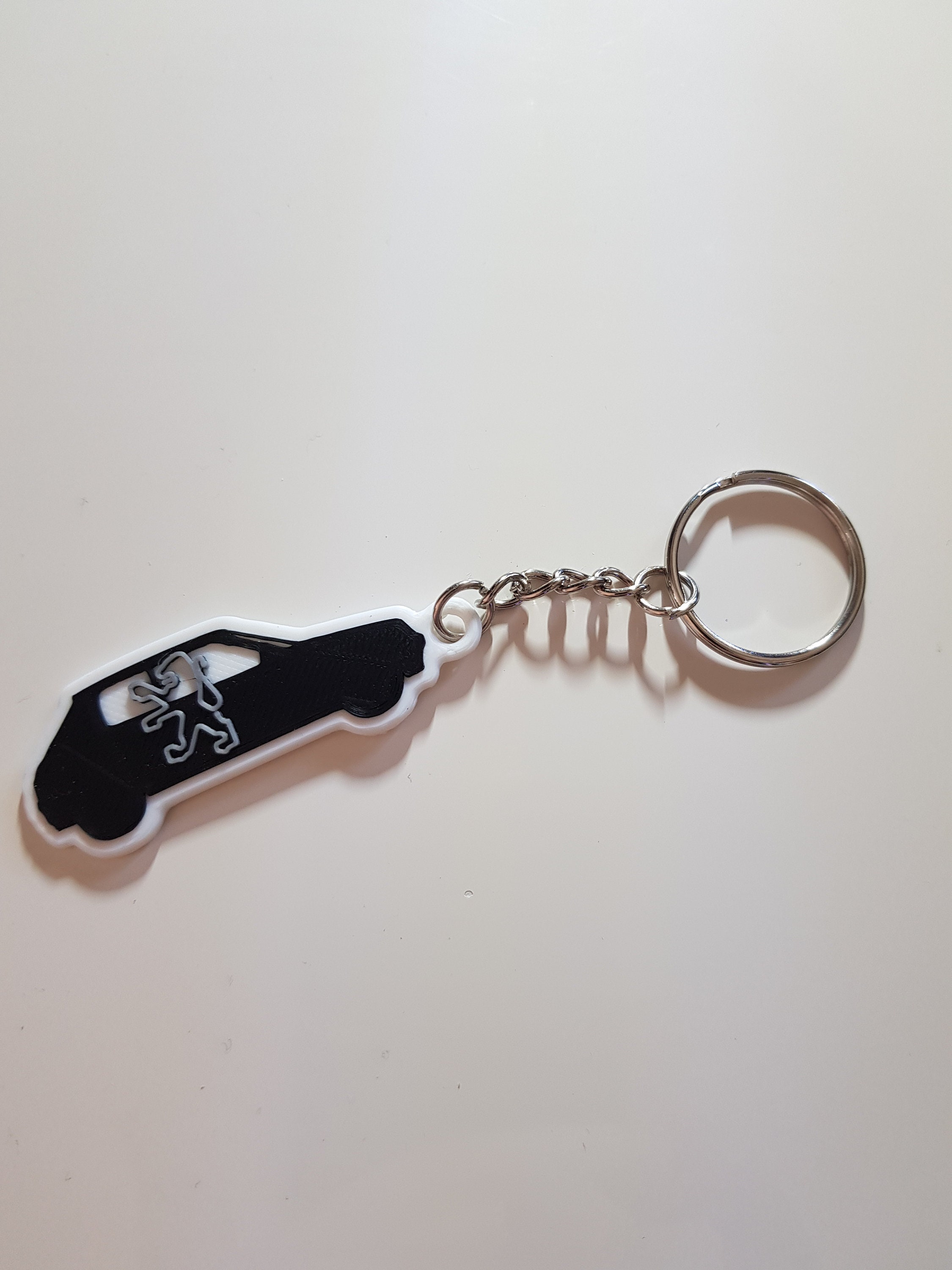 Porte-clés de voiture Peugeot 208 personnalisé, porte-clés en acier  inoxydable pour cadeau d'anniversaire avec texte individuel -  France