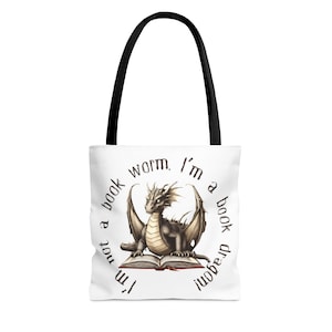 Book Dragon Tote Bag (AOP)