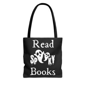 Spookachtige boeken draagtas (AOP)