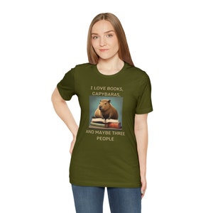 Boeken Capybaras drie personen T-shirt met korte mouwen