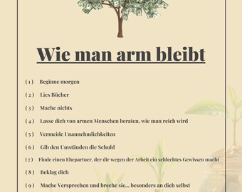 Mentalità della tela/immagine/decorazione, come restare poveri