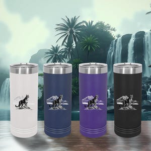Cougar Skinny Tumbler - Polar Camel 22 oz Stainless Steel Cup with Lid, Double-Wall Insulated Gift for Him, Birthday or Groomsman Gift