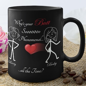 Funny Butt Coffee Mug – Romantic Gift for Wife, Girlfriend
