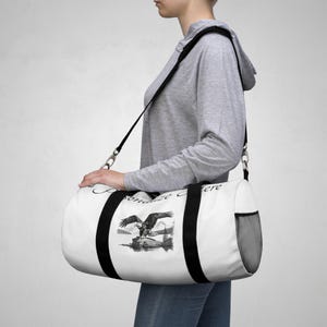 Eagle & Cougar Duffle Bag - Personalized-Printed Art, Durable Travel Bag for Gym, Day Trips, and Adventures, Gift for Him, Husband, Son