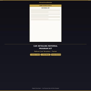 Zestaw poleceń programu detailingu samochodowego | Karty poleceń i szablony śledzenia dla detailingu samochodowego