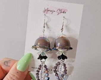 Schwarze Qualle Ohrringe