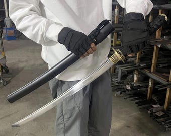 Handmade Katana Original Design Wakizashi Medium Samurai Sword Training Sword Gift for Boyfriend