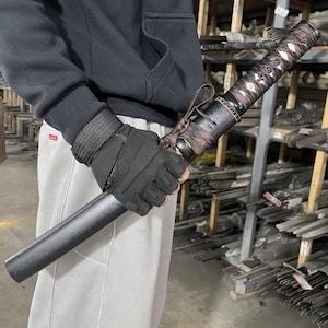 Ting Clay Burnished Blade Handmade Katana Original Design Collectible Sword Tanto Boyfriend Father Gift