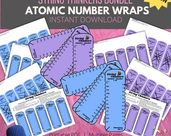 Atomic Numbers: String Thinkers Chemistry Wraps, Self-Correcting Flashcard Alternative for Drill and Practice (Color Version)
