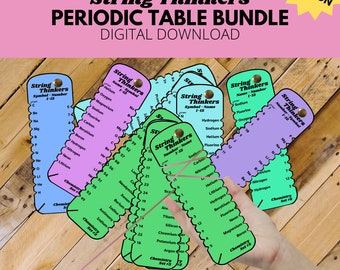 Periodic Table Bundle: String Thinkers Chemistry Wraps, Self-Correcting Flashcard Alternative for Drill and Practice (Color Version)