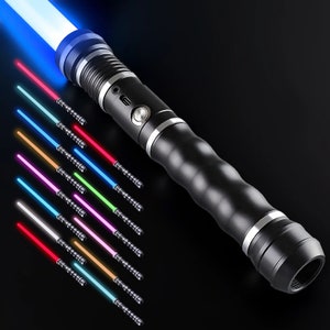 Lightsaber Cosplay Replica Aluminium Alloy Handle Black / Silver - 78cm -Single / Dual Saber Base Lit Version Free UK Next Day Shipping!