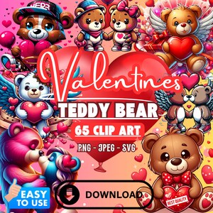 Valentines Teddy Bear Clipart Descargar Teddy Bears Png,San Valentín Clipart Svg,Amor Ositos de peluche PNG,Pareja de osos,Feliz Día de San Valentín2024