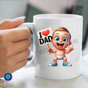 父の日の子供向けベスト パパ マグ ラップ バンドル PNG、パパ コーヒー マグ PNG、父の日のカップ、パパのカップとマグ、父の日のクリップアート、パパ マグ キッズ
