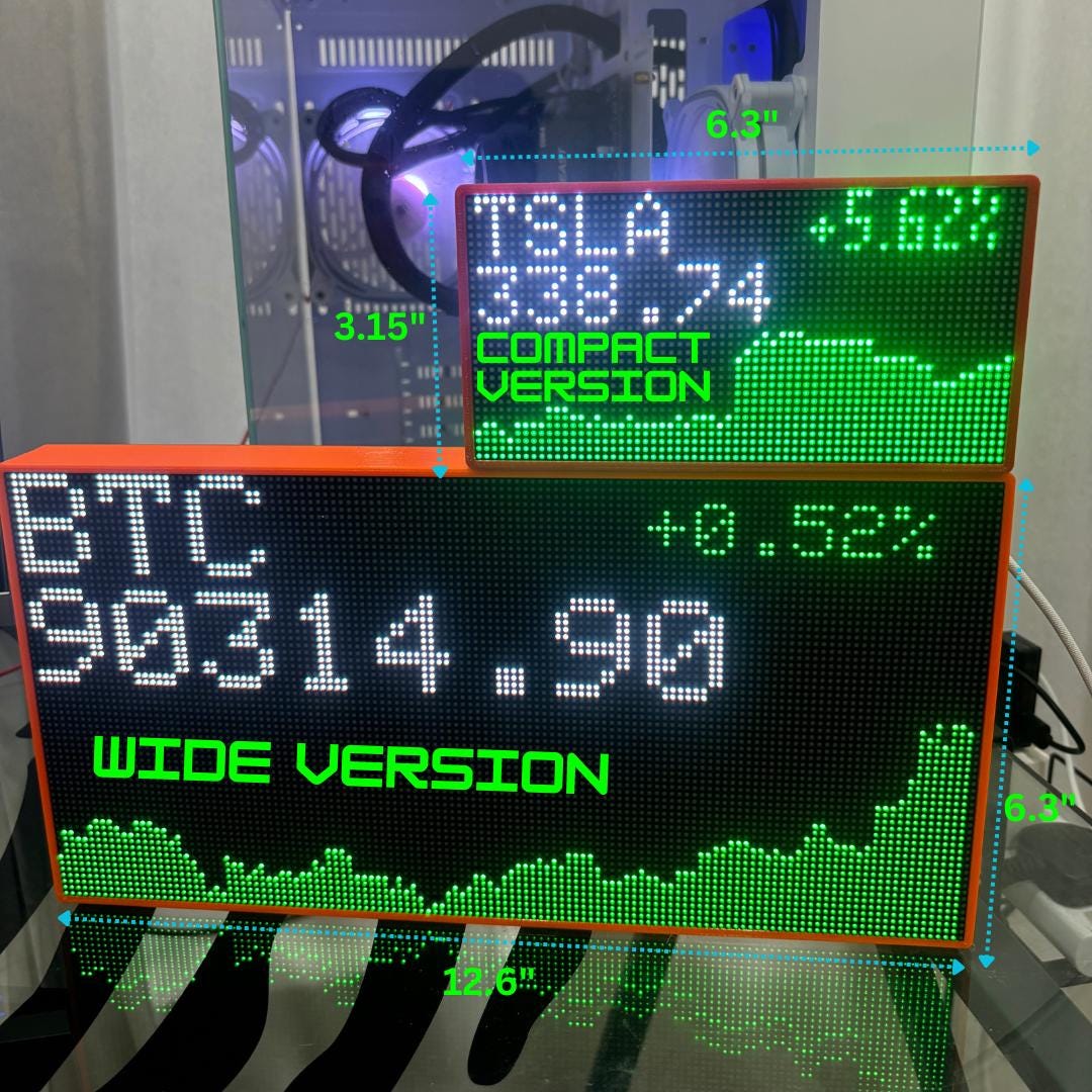 ライブ株価、暗号通貨、外国為替指数の価格、レトロLEDディスプレイ - Etsy 日本