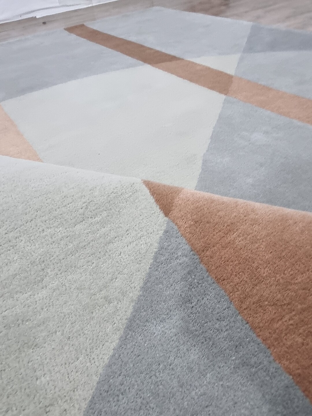 Hand Tufted Wool Area Rug, Modern Multicolor Geometric Design - Etsy