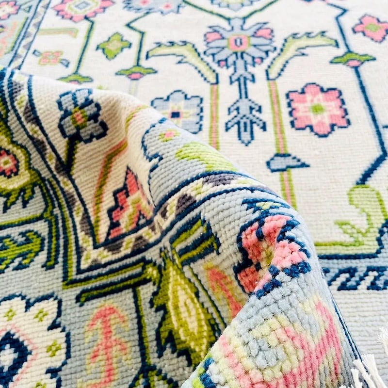 Vintage Persian Rug 3x5 Pink and Green Etsy