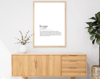 Hygge Definition Print: Scandinavian Typography Art (Digital Download)