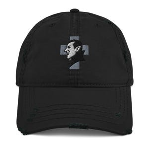 Dracula Dad Hat – Embroidered Retro Horror Vampire Cap with Gothic Cross – Classic Monster Movie Fan Apparel