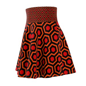 Custom Haunted Hotel Skater Skirt with Waistband