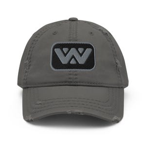 Weyland Yutani Distressed Dad Hat | Alien Romulus Inspired | Embroidered Sci-Fi Cap | Perfect for Alien Movie Fans