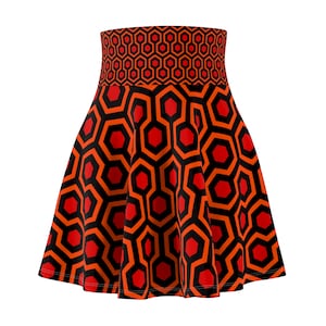 The Shining Skater Skirt - Overlook Hotel Carpet Pattern - Stylish Horror Movie Fashion for Women - Spooky Party Wear Skater Skirt (AOP)